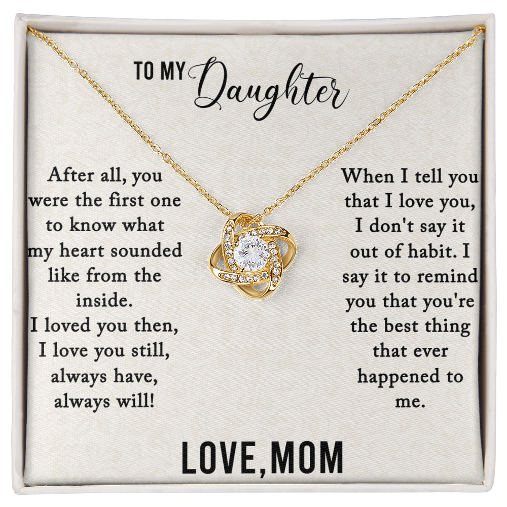 The Best Thing That Ever Happened To Me Love Knot Necklace