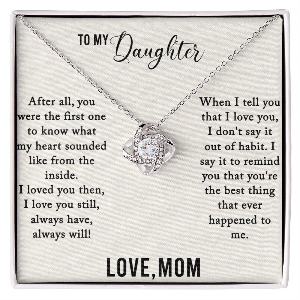 The Best Thing That Ever Happened To Me Love Knot Necklace