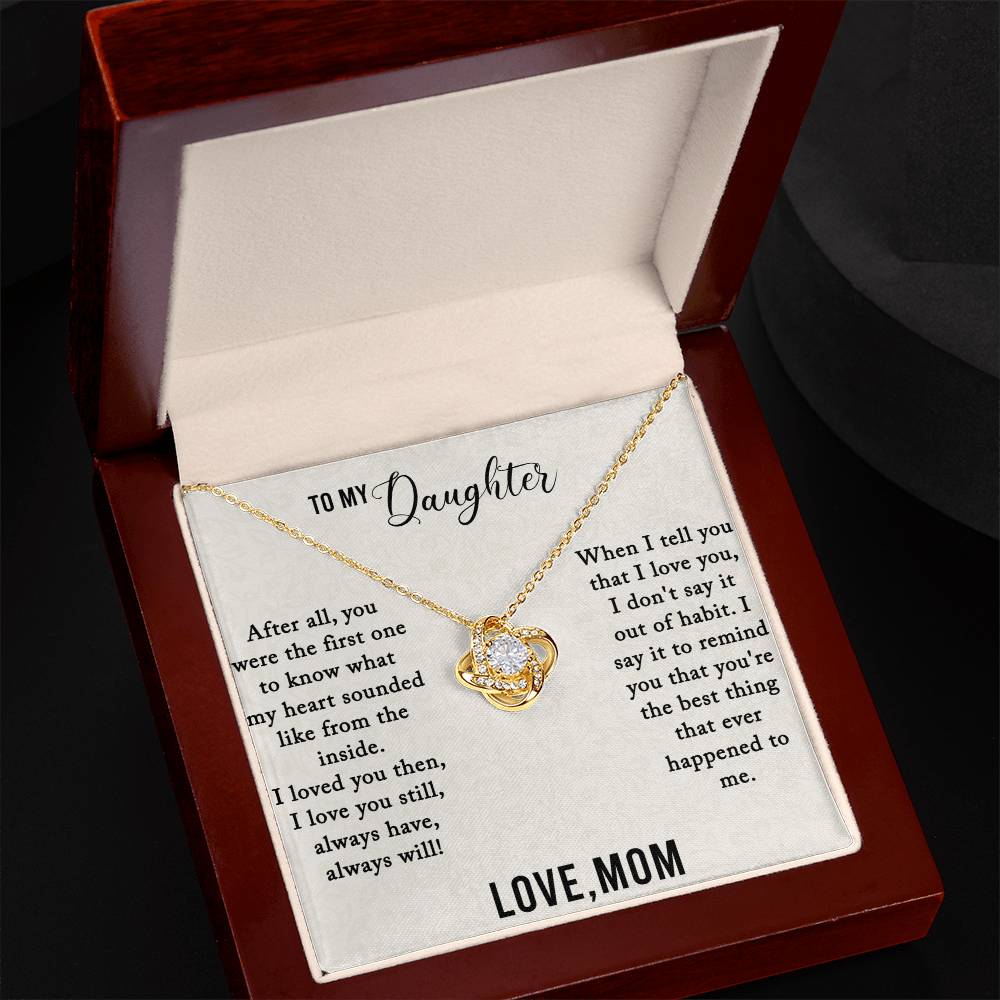 The Best Thing That Ever Happened To Me Love Knot Necklace