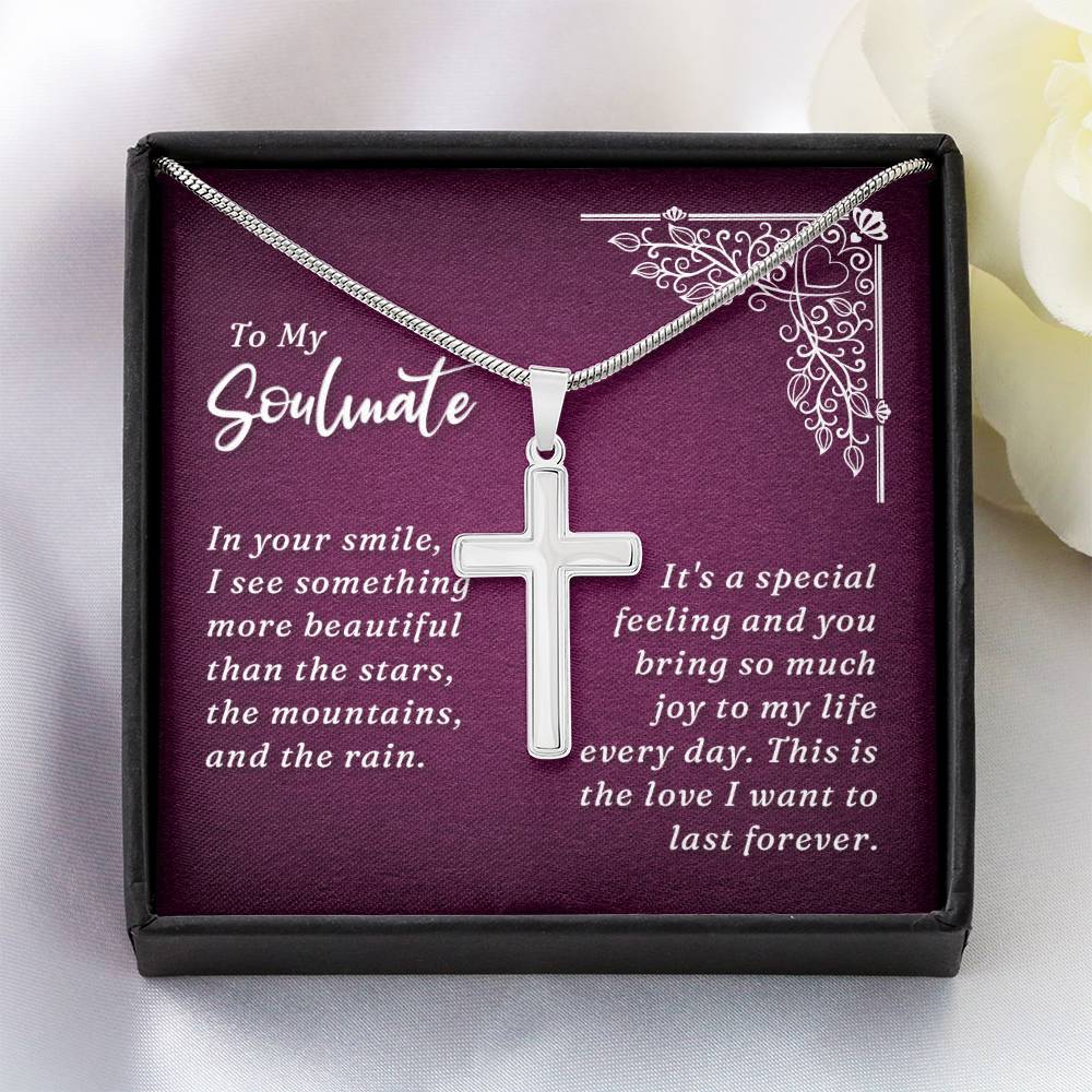 To My Wife - Artisan Cross Necklace