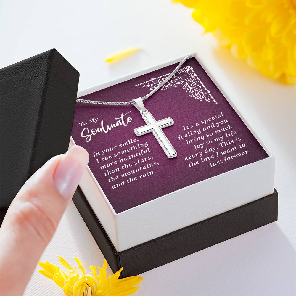 To My Wife - Artisan Cross Necklace