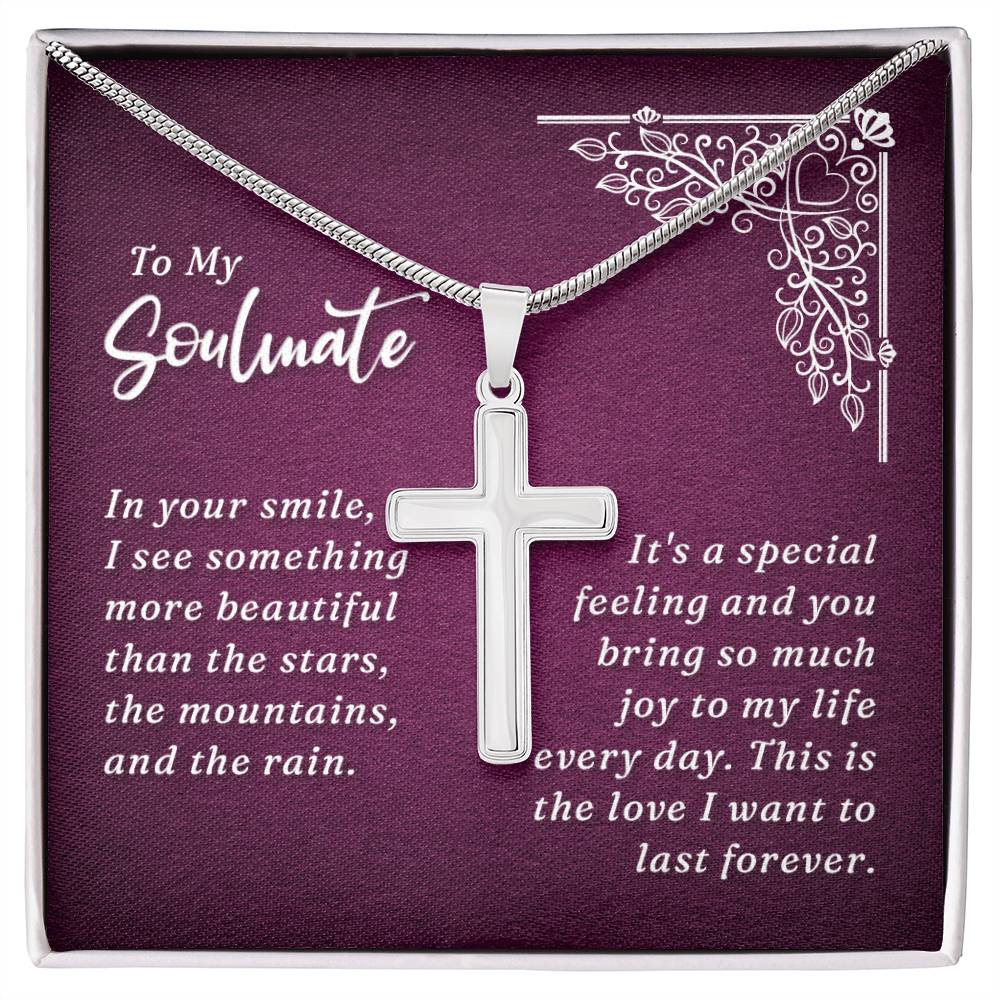 To My Wife - Artisan Cross Necklace