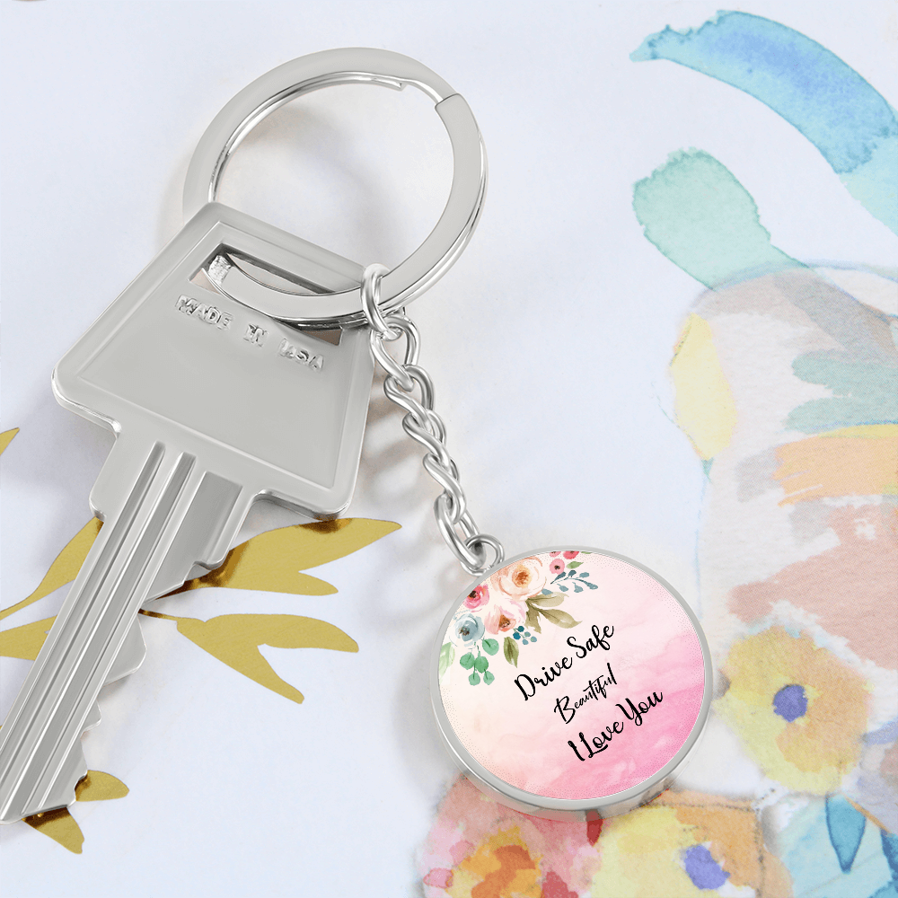 Custom Engraving Drive Safe Beautiful Keychain