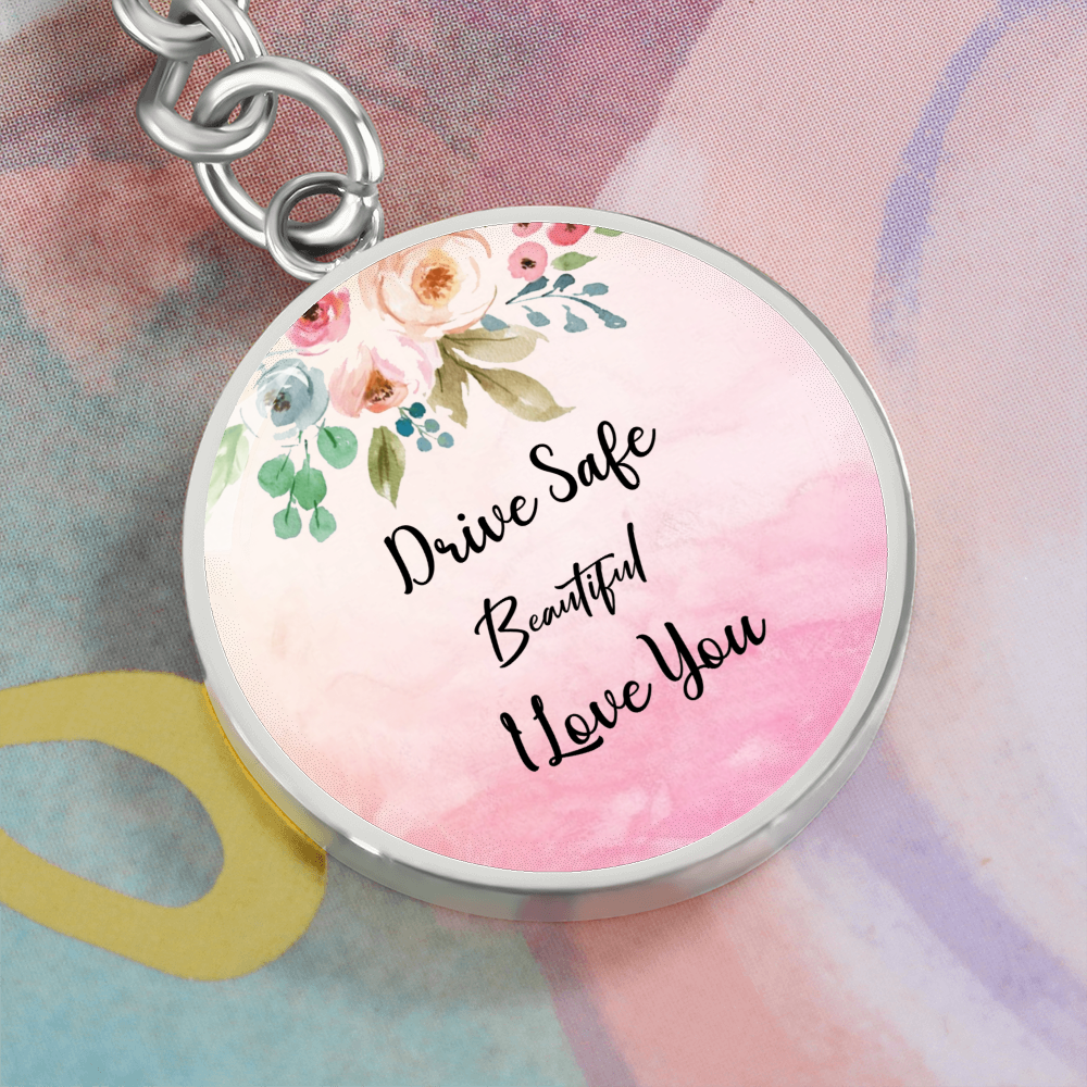 Custom Engraving Drive Safe Beautiful Keychain