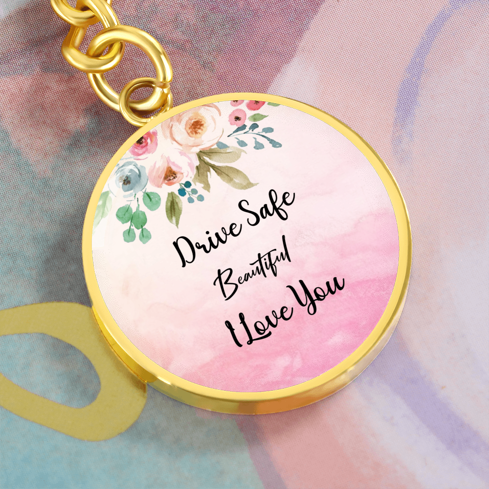 Custom Engraving Drive Safe Beautiful Keychain