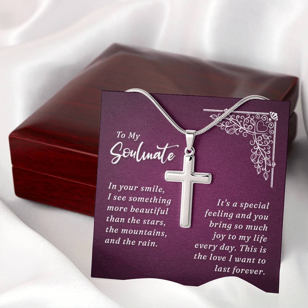 To My Wife - Artisan Cross Necklace
