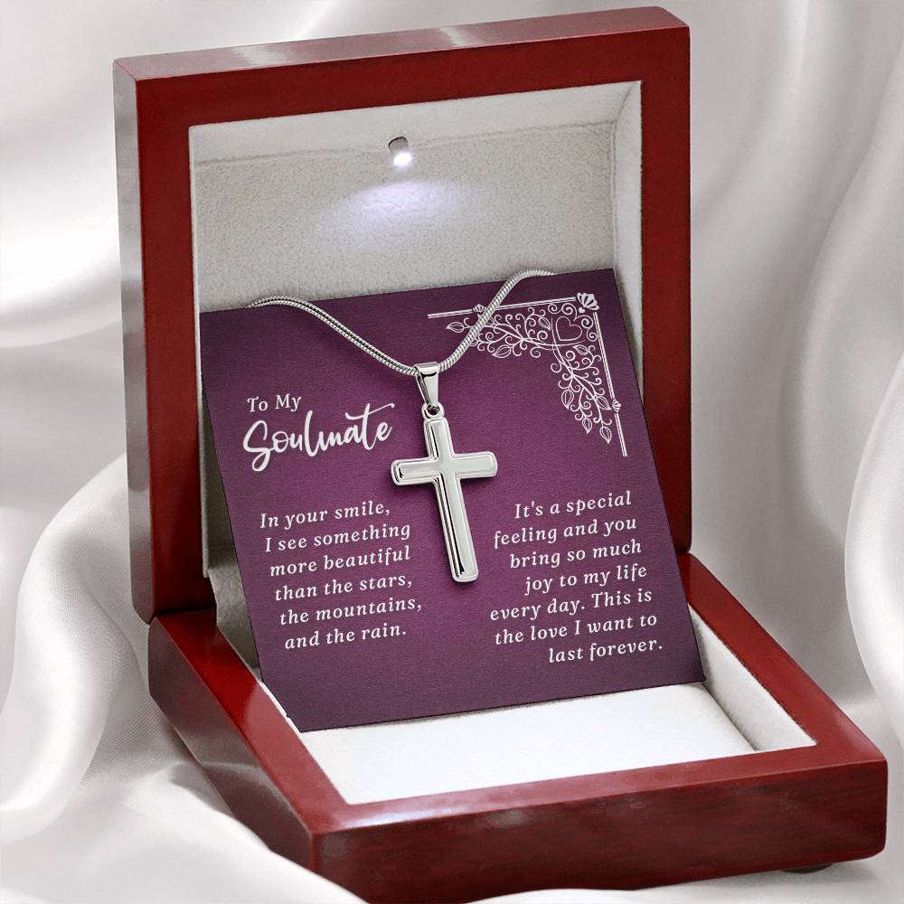 To My Wife - Artisan Cross Necklace