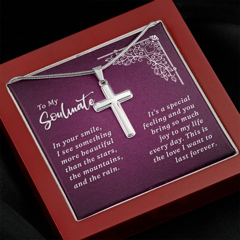 To My Wife - Artisan Cross Necklace