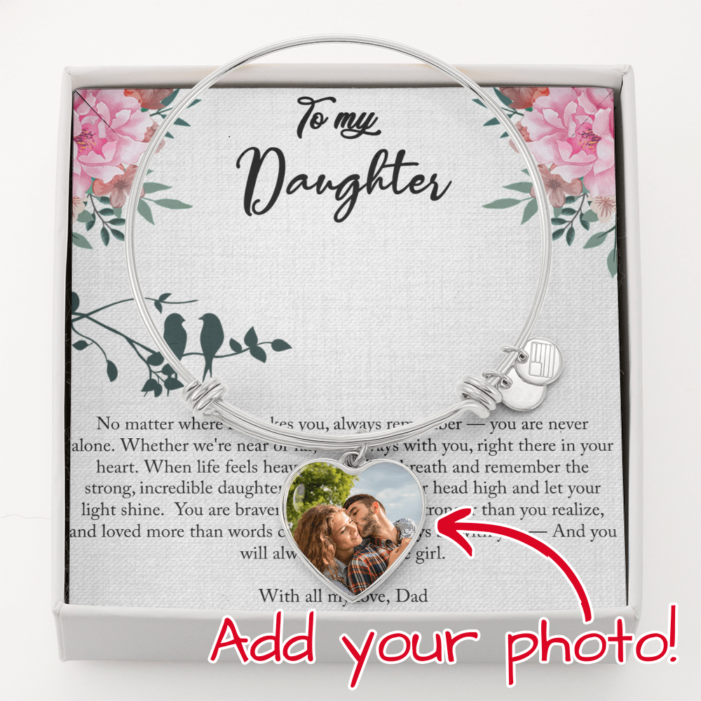Custom Image Upload - You Are Never Alone Bracelet