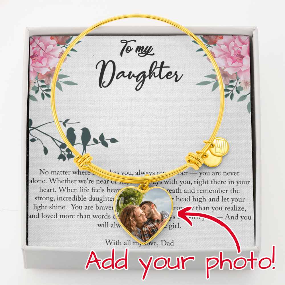 Custom Image Upload - You Are Never Alone Bracelet