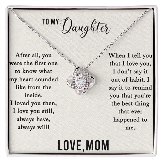 The Best Thing That Ever Happened To Me Love Knot Necklace