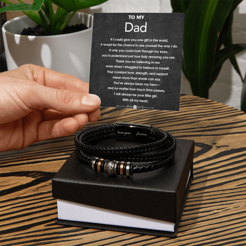 To My Dad Love You Forever Bracelet