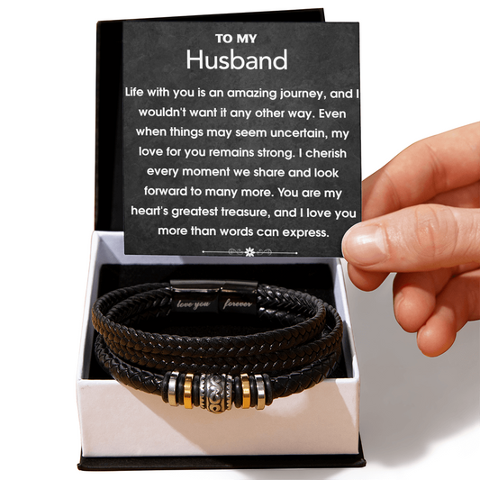To My Husband I love you more than words can express Bracelet