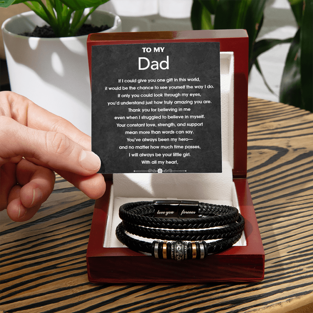 To My Dad Love You Forever Bracelet