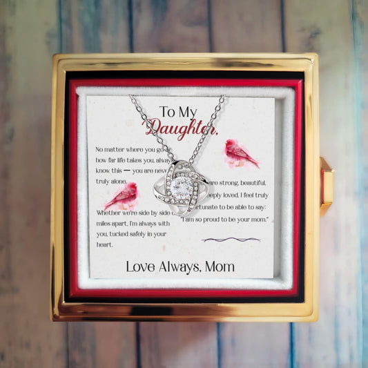 I Am So Proud To Be Your Mom Love Knot Necklace
