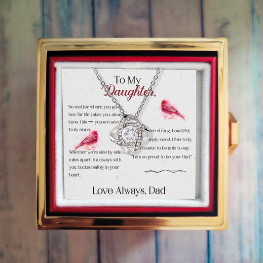 I Am So Proud To Be Your Dad Love Knot Necklace