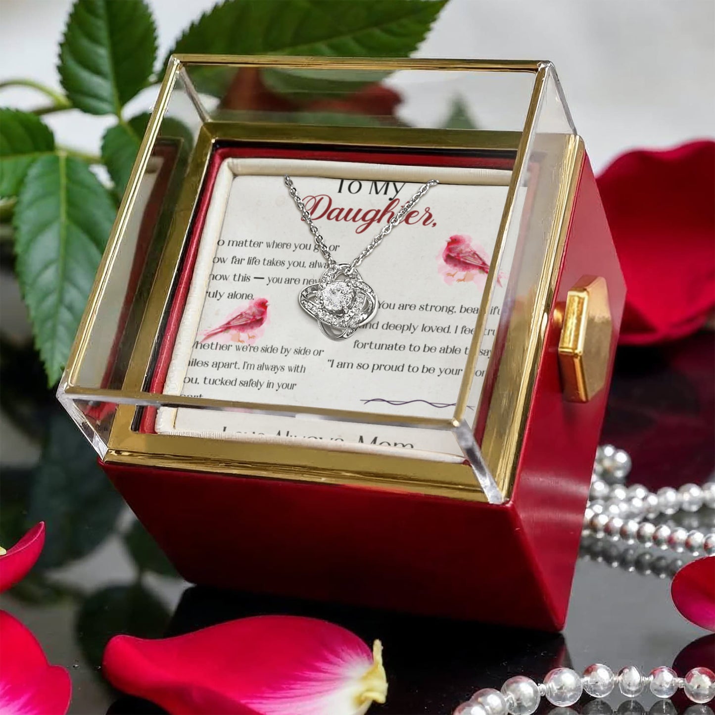 I Am So Proud To Be Your Mom Love Knot Necklace