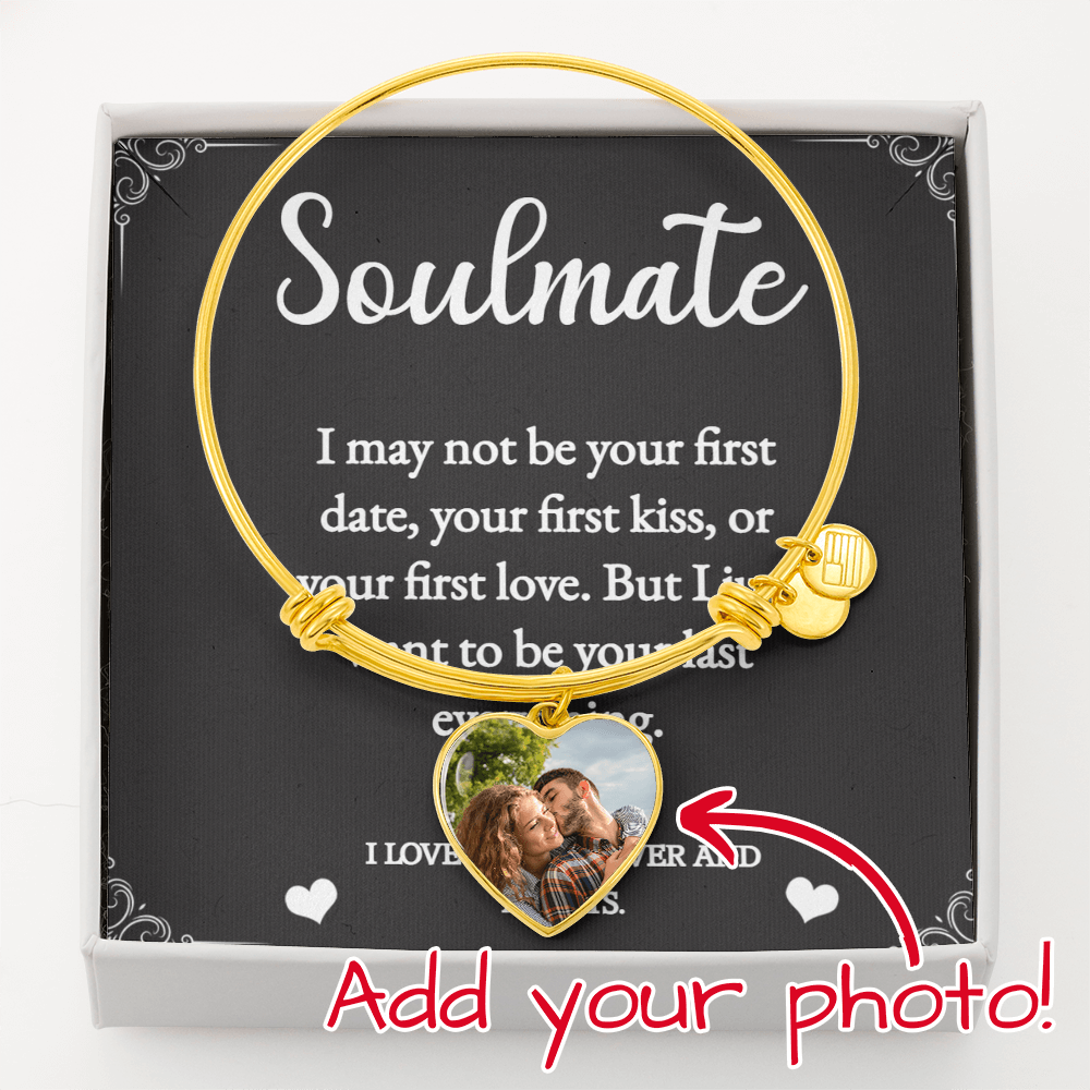 Custom Picture Soulmate Luxury Heart Bangle